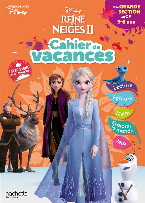 Disney - reine des neiges - cahier de vacances 2020, de la grande section au cp