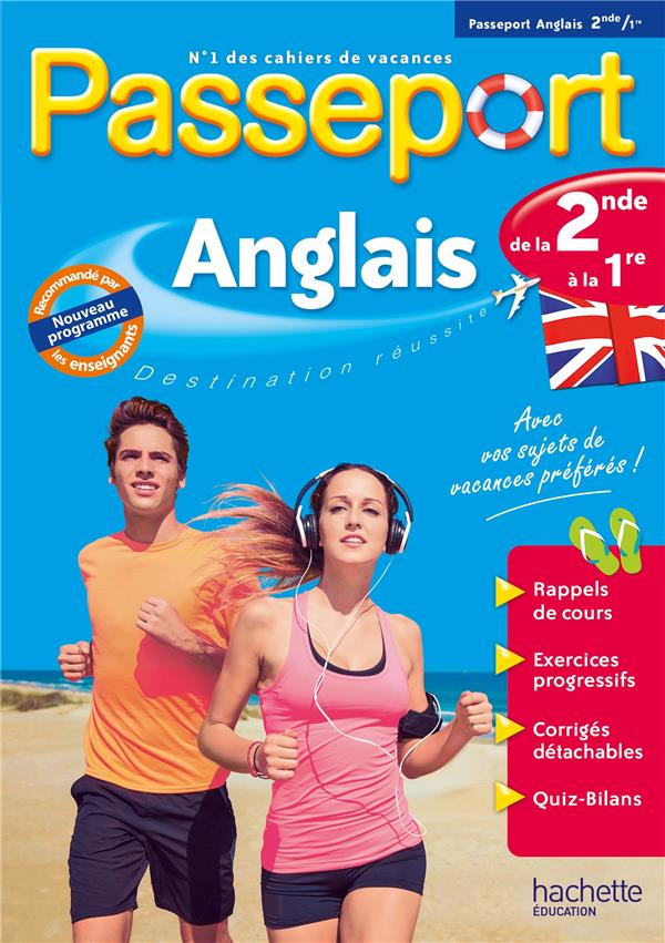 Passeport - anglais de la 2de a la 1re - cahier de vacances 2021