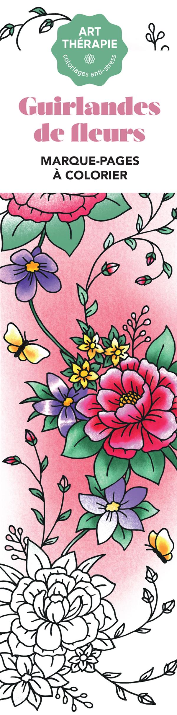 Marque-pages guirlandes de fleurs