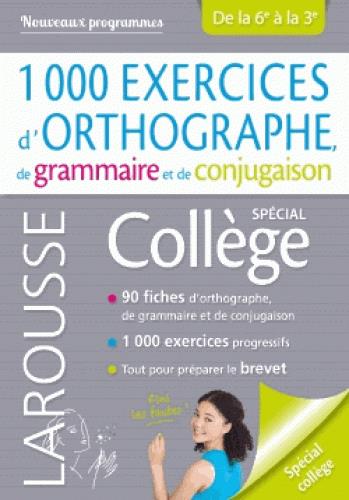 1000 EXERCICES D'ORTHOGRAPHE, SPECIAL COLLEGE