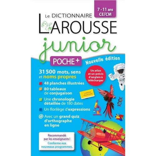 Dictionnaire larousse junior poche plus