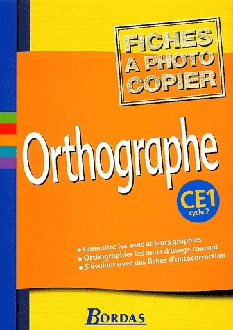 Orthographe ce1 2002 fiches a photocopier