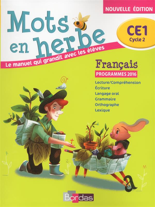 Mots en herbe francais ce1 2016 manuel eleve