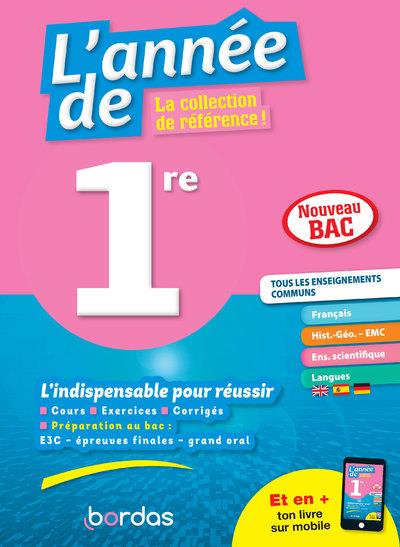 L'annee de 1re - enseignements communs