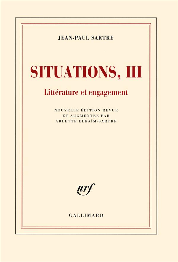 Situations (tome 3-litterature et engagement (fevrier 1947 - avril 1949))