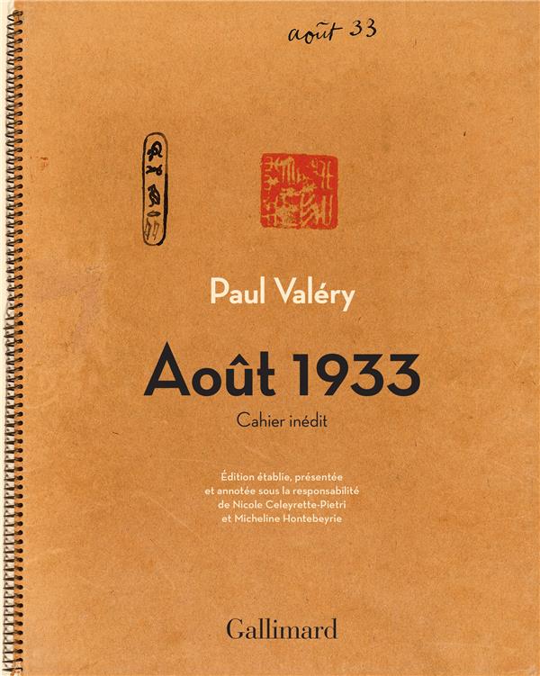 Aout 1933 - cahier inedit