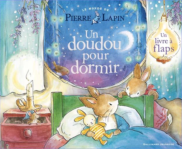 Le monde de pierre lapin - un doudou pour dormir - un livre a flaps