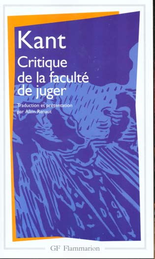 Critique de la faculte de juger