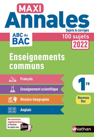 Tout en un annales bac 2022 -cc 1re-corrige
