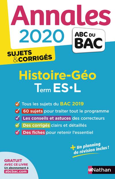 Annales bac 2020 histoire-geo term es-l - sujets & corriges