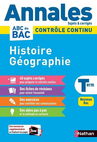 Annales bac 2021 - histoire geographie terminale- corrige