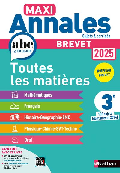 Maxi annales brevet 2025 - corrige