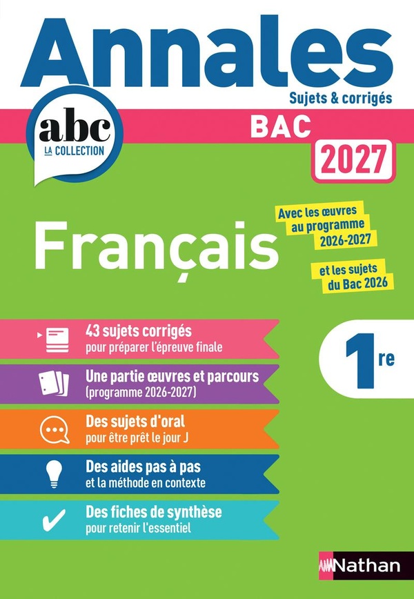 Annales bac francais 2027