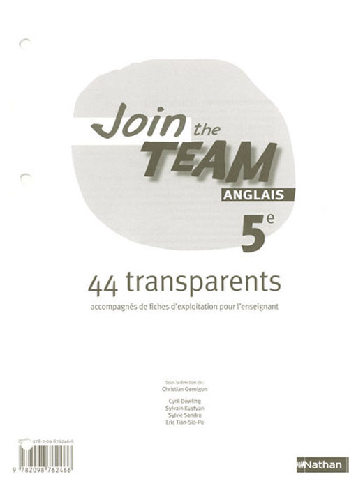 JOIN THE TEAM 5E - 44 TRANSPARENTS