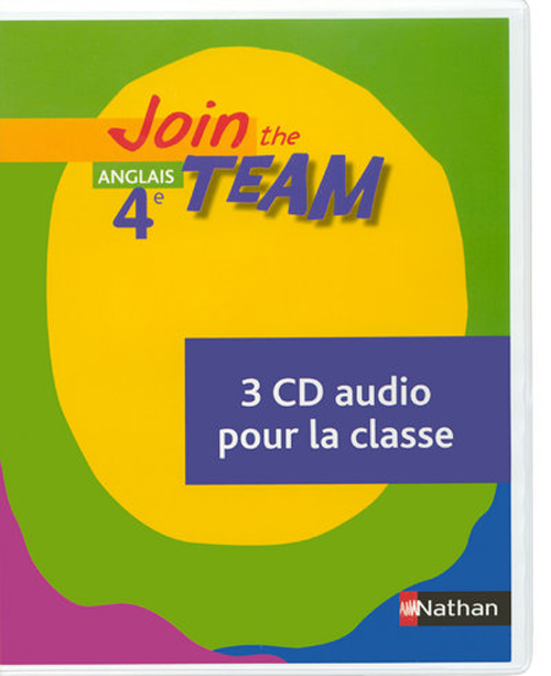 JOIN THE TEAM 4EME - 3 CD AUDIO CLASSE