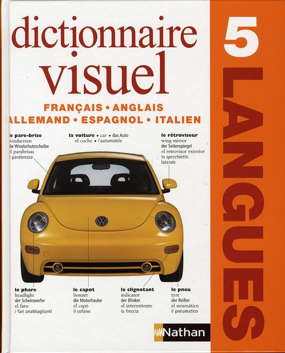 DICTIONNAIRE VISUEL EN 5 LANGUES FRANCAIS - ANGLAIS - ALLEMAND - ESPAGNOL - ITALIEN