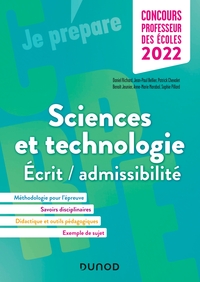 CONCOURS PROFESSEUR DES ECOLES 2022 - SCIENCES ET TECHNOLOGIE - ECRIT/ADMISSIBILITE