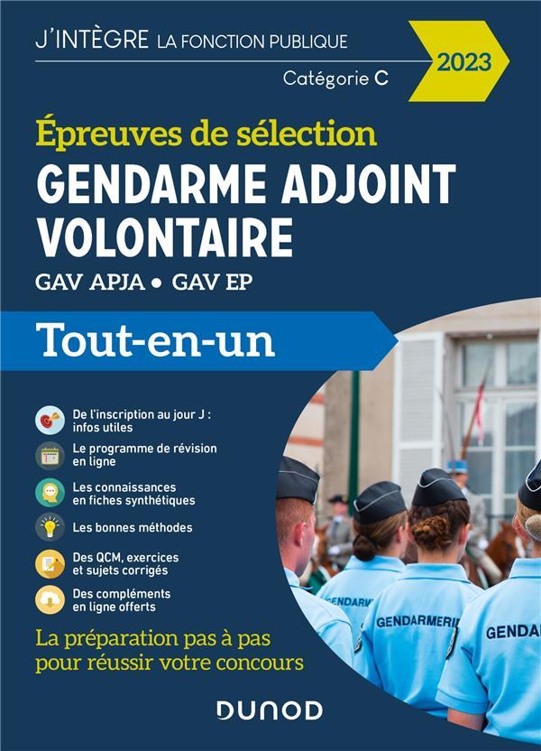 EPREUVES DE SELECTION GENDARME ADJOINT VOLONTAIRE 2023 - GAV APJA - GAV EP