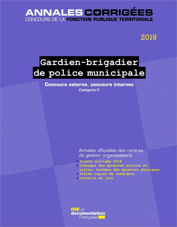 GARDIEN-BRIGADIER DE POLICE MUNICIPALE 2019 - CONCOURS  CATEGORIE C