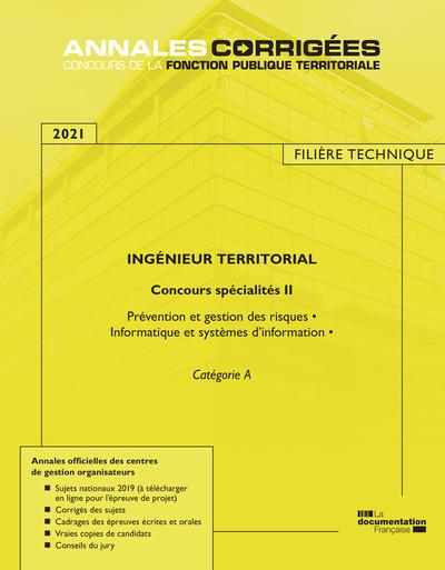 INGENIEUR TERRITORIAL II 2021 - CONCOURS ET SPECIALITES II - N 121