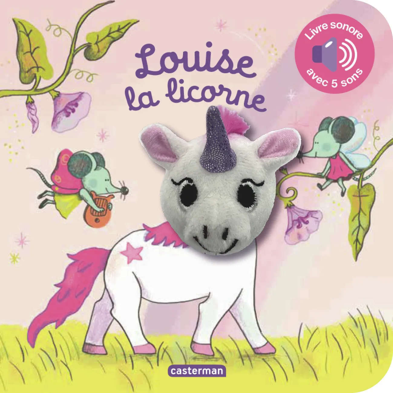 Mes livres marionnettes sonores - louise la licorne - livre sonore a partir de 1 an