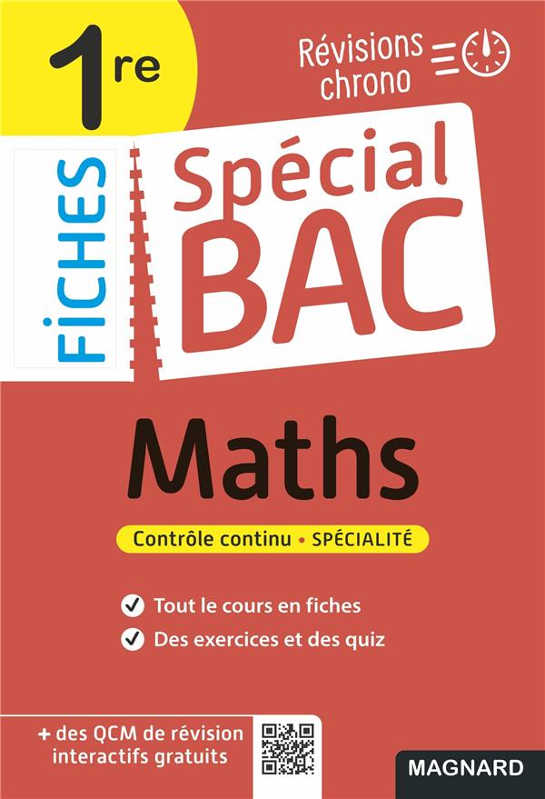 Special bac fiches maths 1re bac 2022 - tout le programme en 53 fiches, memos, schemas-bilans, exerc