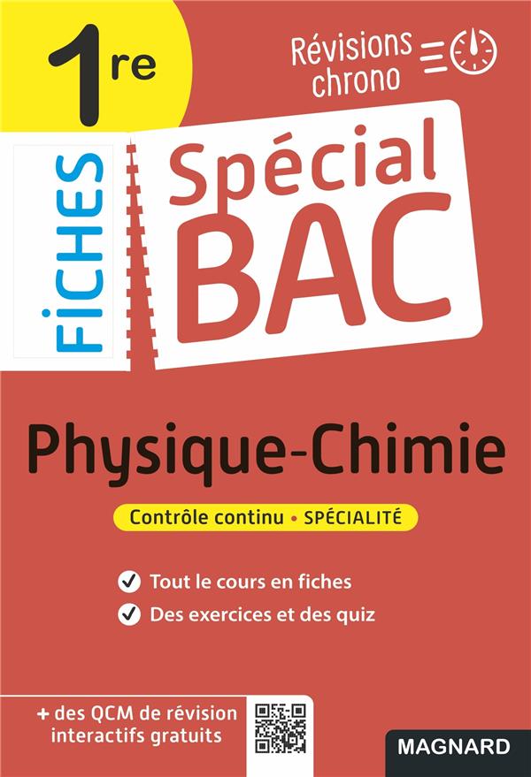 Special bac fiches physique-chimie 1re bac 2022 - tout le programme en 51 fiches, memos, schemas-bil