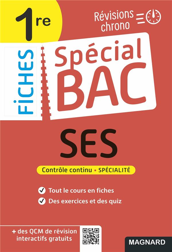 Special bac fiches ses 1re bac 2022 - tout le programme en 53 fiches, memos, schemas-bilans, exercic