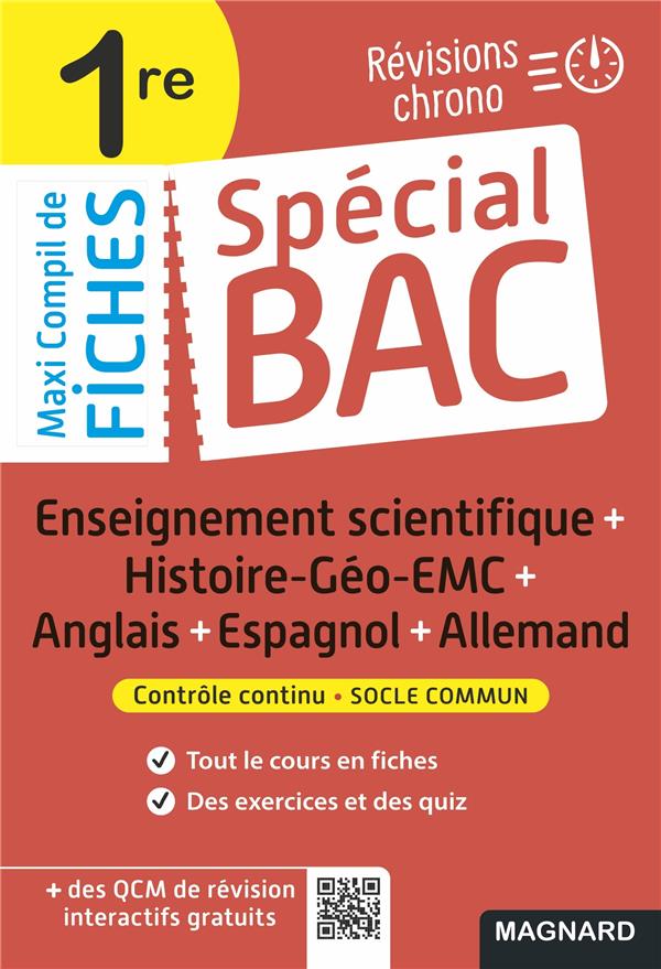 Special bac maxi compil de fiches controle continu 1re bac 2022 - tout le programme en 191 fiches, c