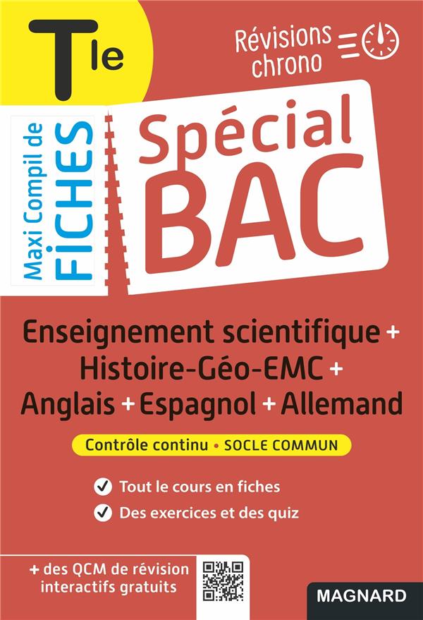 Special bac maxi compil de fiches controle continu tle bac 2022 - tout le programme en 191 fiches, c