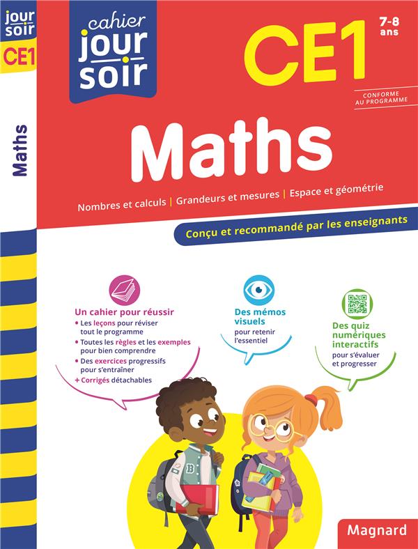 Maths ce1 - cahier jour soir - concu et recommande par les enseignants