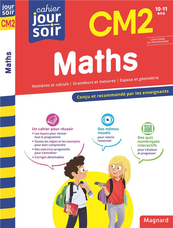 Maths cm2 - cahier jour soir - concu et recommande par les enseignants