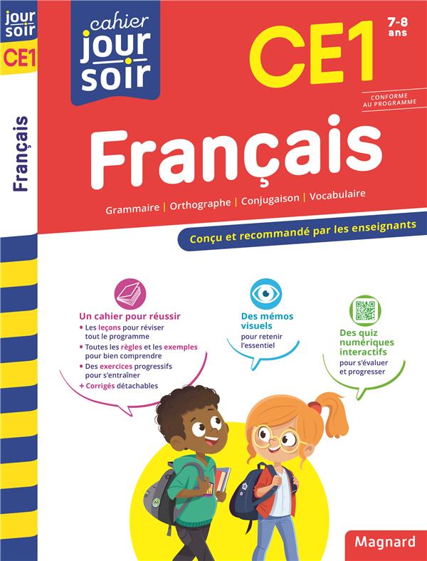 Francais ce1 - cahier jour soir - concu et recommande par les enseignants