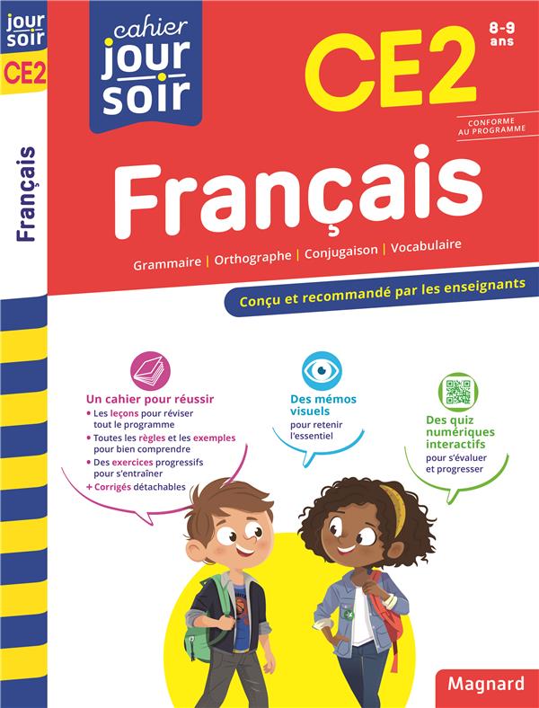 Francais ce2 - cahier jour soir - concu et recommande par les enseignants
