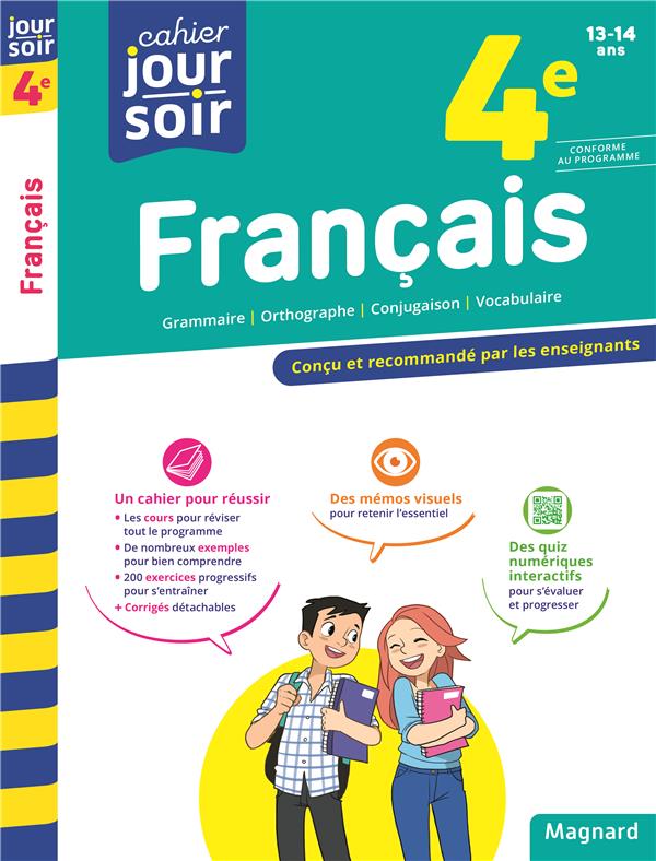 Francais 4e - cahier jour soir - concu et recommande par les enseignants