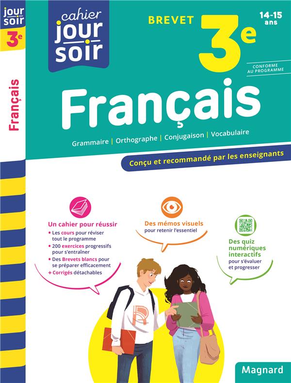 Francais 3e brevet - cahier jour soir - concu et recommande par les enseignants