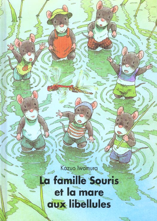 Famille souris et la mare aux libellules
