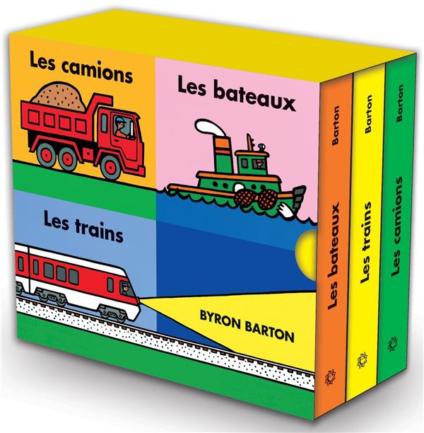 Les camions - les bateaux - les trains (coffret)