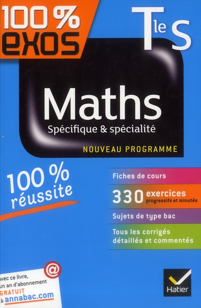 Maths tle s specifique & specialite - exercices resolus - terminale s