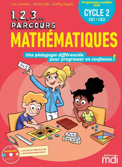 1,2,3... parcours mathematiques - fichier ce + cd 2019