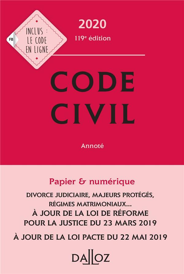 Code civil 2020, annote - 119e ed.