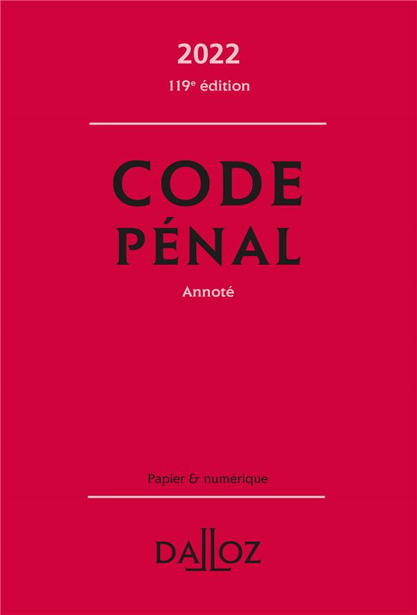 Code penal 2022, annote