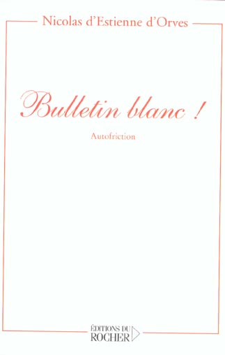 BULLETIN BLANC ! - AUTOFRICTION