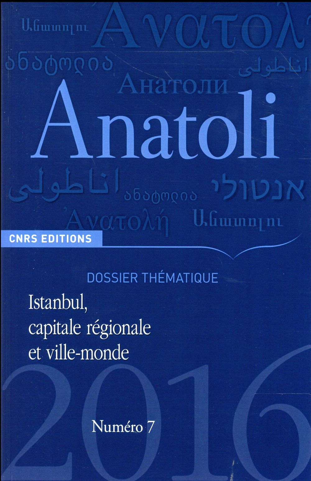 ANATOLI 7 - ISTANBUL, CAPITALE REGIONALE ET VILLE-MONDE