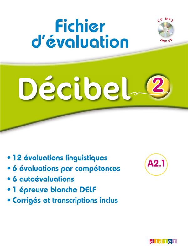 Decibel 2 niv. a2.1 - fichier d'evaluation + cd mp3