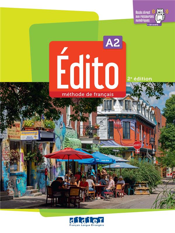 Edito A2 - 2e édition (2022) - Livre de l'élève + didierfle.app.