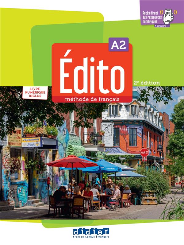 Edito A2 - 2e édition (2022) - Livre de l'élève + Livre numérique + didierfle.app