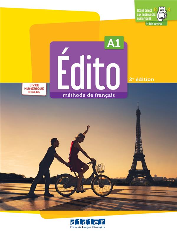 Edito A1 - 2e édition (2022) - Livre d'élève + Livre Numérique + didierfle.app