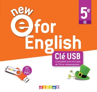 NEW E FOR ENGLISH 5E - ED. 2022 - CLE USB CLASSE