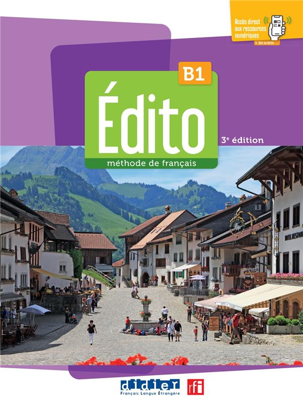 Edito B1 - 3e édition (2023) - Livre de l'élève + didierfle.app